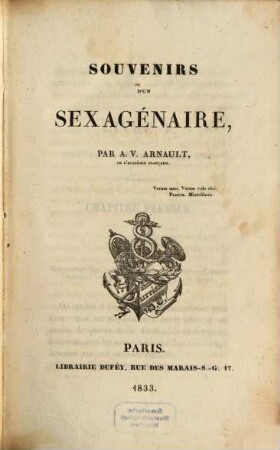 Souvenirs d'un sexagénaire, 2