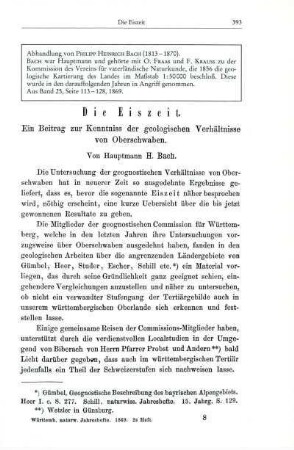 Die Eiszeit. Ein Beitrag zur Kenntnis der geologischen Verhältnisse von Oberschwaben [Bd. 25, 1869]