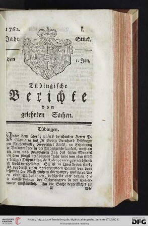 [I.-V. Stück] (Januar 1762)