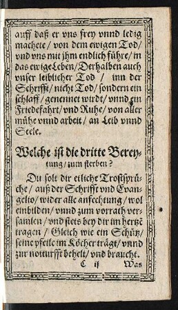 Welche ist die dritte Bereytung/ zum sterben?
