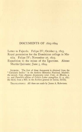 Documents of 1623-1624