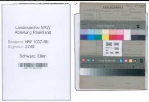 Entnazifizierung Ellen Schwarz , geb. 24.11.1902 (Sekretaerin)