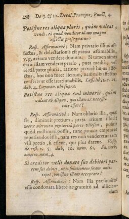 288-297, Potéstne res aliqua pluris, quàm valeat, ... - Quando emptor interrogat, num res vendenda bona sit, ...