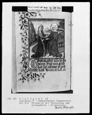Deutsches Gebetbuch (Waldburg-Gebetbuch) — Heimsuchung, Folio 81verso