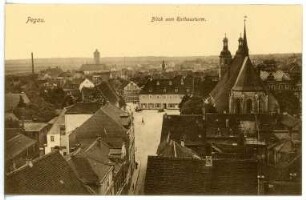 Pegau. Blick vom Rathausturm