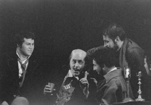 Szenenbilder aus "La Bohème", Oper in vier Bildern von Giacomo Puccini. Komische Oper Berlin, Juli 1959