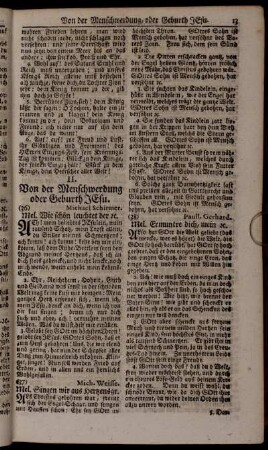 II. Von der Menschwerdung oder Geburth Jesu.