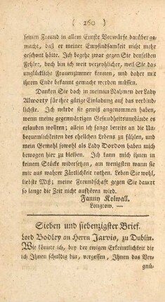 Sieben und siebenzigster Brief