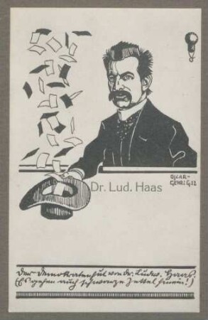 Dr. Ludwig Haas, Reichstagsabgeordneter für Karlsruhe, Rechtsanwalt [1875-1930]