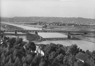 Dresden, Elbbrücke, Autobahn nach Chemnitz