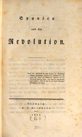 Spanien und die Revolution