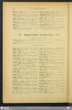 XV. Hannoverscher Bezirksverein.