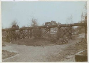 Foto einer Brücke beim Bahnbau Obermichelbach - Waldighofen