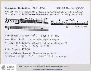 Suchet in der Schrift