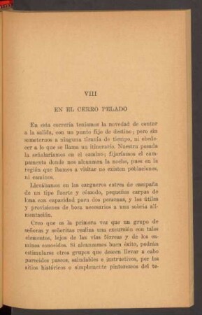 VIII - En el Cerro Pelado