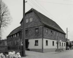 Neukirch, Gasthof : Neukirch. Gasthof "Zwei Linden" (um 1850), Oststraße 27. Straßenansicht