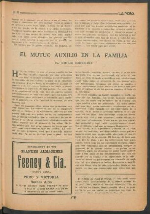 El mutuo auxilio en la familia