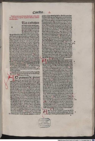 Incipit prima pars summe theologie