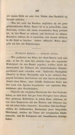 Wichtigkeit Batavia's. - Arabische Priester