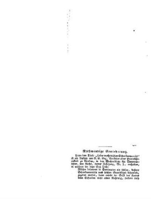 Nothwendige Erwiederung