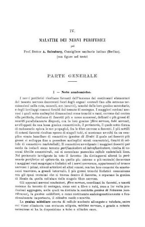 IV. Malattie Dei Nervi Periferici