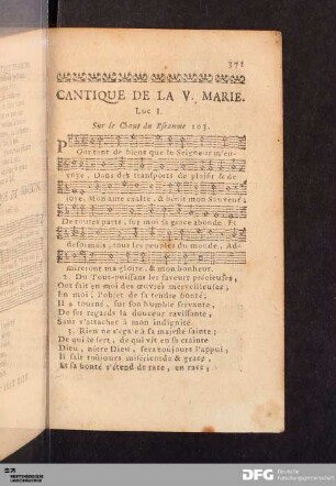 Cantique de la V. Marie.