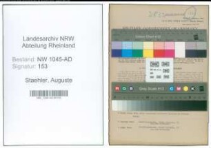 Entnazifizierung Auguste Staehler , geb. 05.04.1904 (Angestellte)