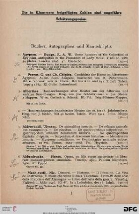 Bücher, Autographen und Manuskripte (Nr. 1-349)