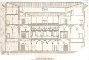 Stegmann, Carl von; Zeichnungen für Publikationen - Gebäude (Schnitt)