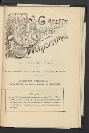 N° 9. — 1er Juin 1899. — 3e Année