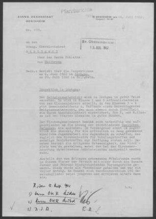 Löchgau: Inspektionsbericht 1962