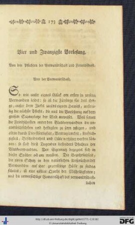 Vier und zwanzigste Vorlesung.