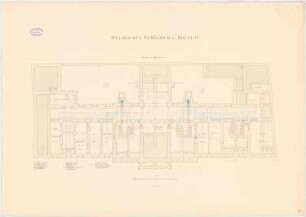 Königliches König-Wilhelms-Gymnasium, Breslau: Grundriss Kellergeschoss 1:75