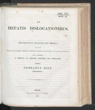 De Hepatis Dislocationibus.