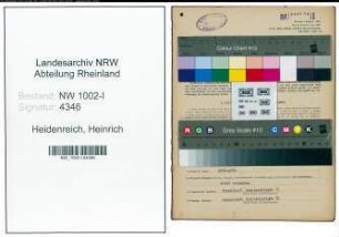 Entnazifizierung Heinrich Heidenreich, geb. 22.12.1896 (Kaufm.Angest.)