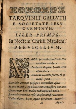 Tarqvinii Gallvtii Sabini E Societate Iesv Carminvm Libri Tres