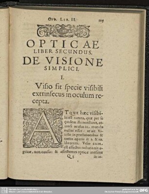 OPTICAE LIBER SECUNDUS DE VISIONE SIMPLICI.