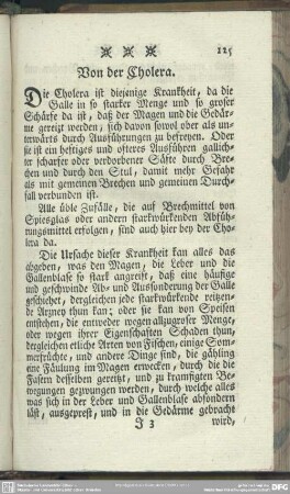 Von der Cholera
