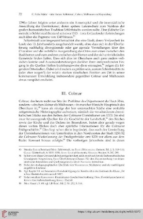 III. Colmar