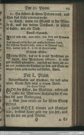 Der L. Psalm : Aufmercksamkeit auf Christum, der bald reden würde. Christi Rede selbst zu seinem Volcke