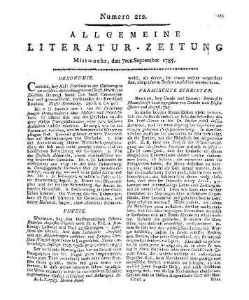 Berlinische Monatsschrift. Juli, August. Hrsg. v. J. E. Biester und F. Gedike. Berlin: Haude & Spener 1785