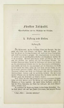 Fünfter Abschnitt. Charakterbilder aus der Geschichte der Griechen