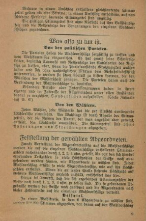 Feststellung der gewählten Abgeordneten.