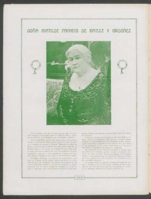 [Necrología de] Doña Matilde Pacheco de Batlle y Ordoñez
