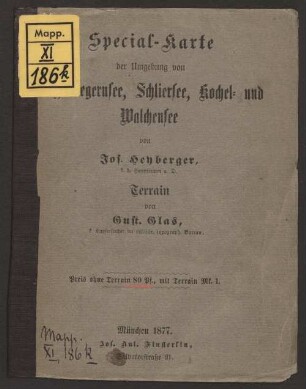 Specialkarte der Umgebung von Tölz, Tegernsee, Schliersee, Kochel- und Walchensee