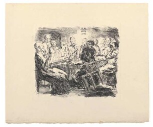 Sechs Lithographien zum Neuen Testament. Blatt 5: Das Abendmahl