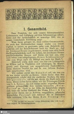 I. Gesamtbild
