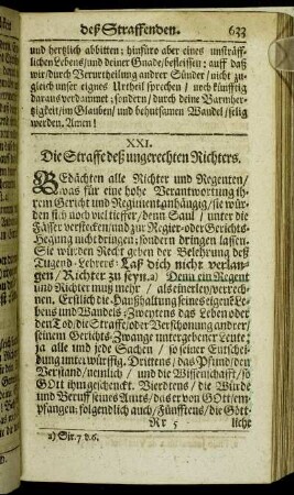 XXI. Die Straffe deß ungerechten Richters.