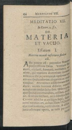 Meditatio VII. In Exerc. 5. s. 1