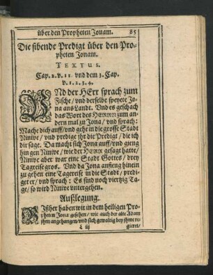 Die sibende Predigt über den Propheten Jonam.